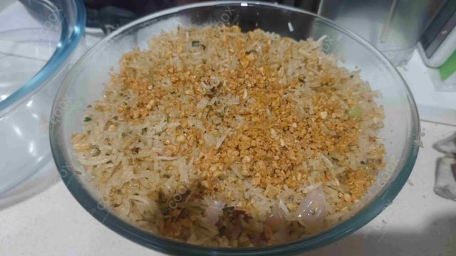Tasty Burnt Garlic Rice cooked by COOX chefs cooks during occasions parties events at home