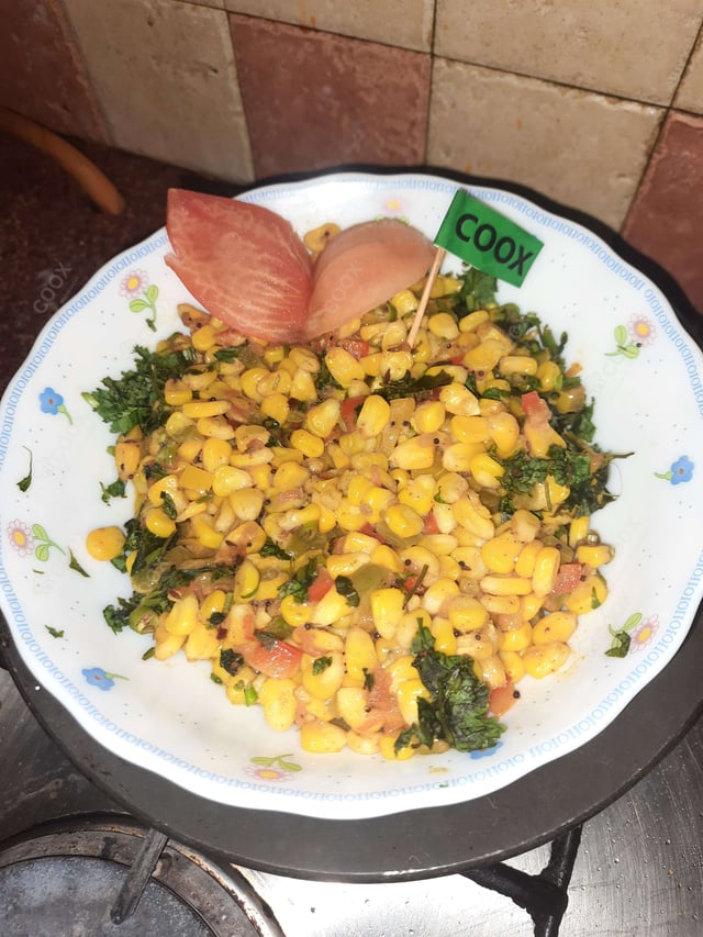 Tasty Corn Chaat cooked by COOX chefs cooks during occasions parties events at home