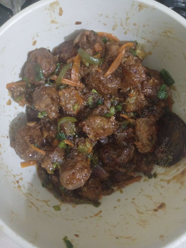 Delicious Veg Manchurian (Dry) prepared by COOX