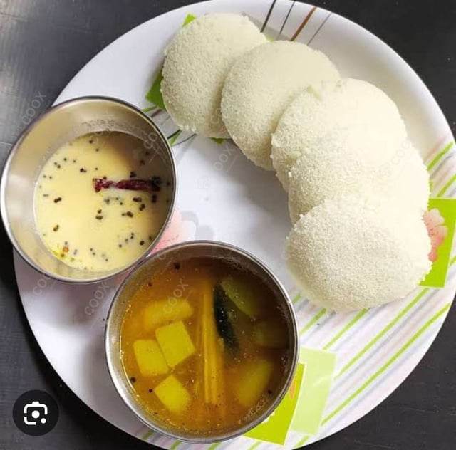Tasty Idli Sambhar cooked by COOX chefs cooks during occasions parties events at home