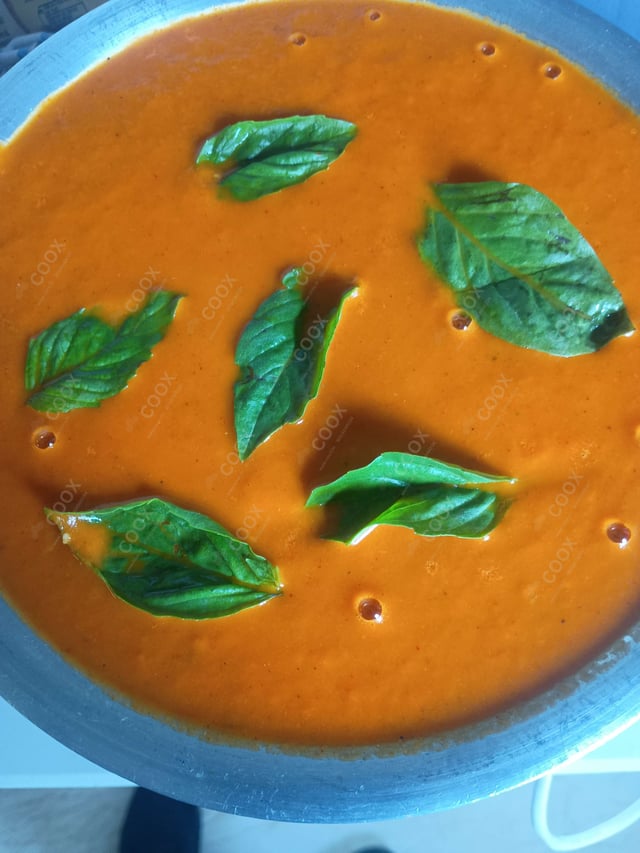 Delicious Tomato Basil Soup prepared by COOX