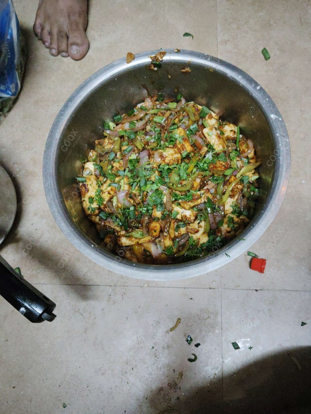 Delicious Chilli Paneer (Dry) prepared by COOX