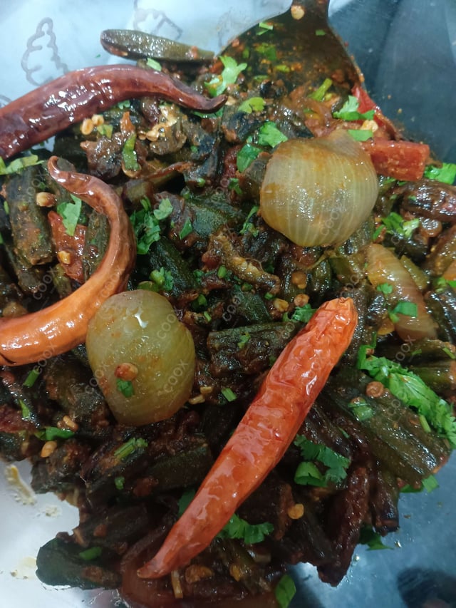 Delicious Bhindi do Pyaza prepared by COOX