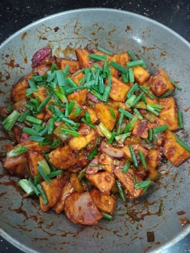 Delicious Chilli Paneer (Dry) prepared by COOX