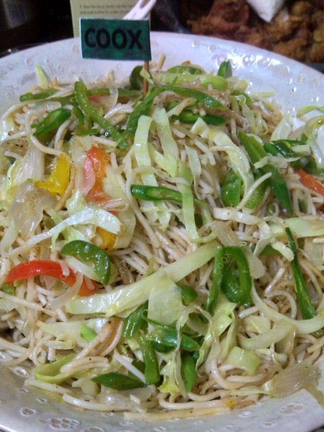 Tasty Veg Hakka Noodles cooked by COOX chefs cooks during occasions parties events at home