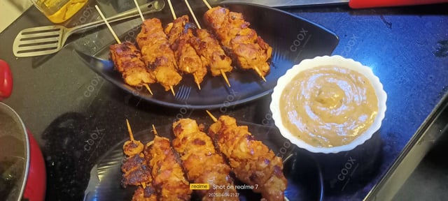 Tasty Thai Chicken Satay cooked by COOX chefs cooks during occasions parties events at home