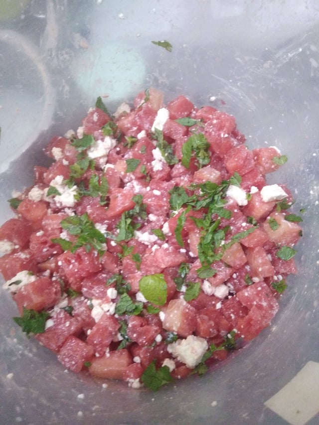 Tasty Watermelon Feta Salad cooked by COOX chefs cooks during occasions parties events at home