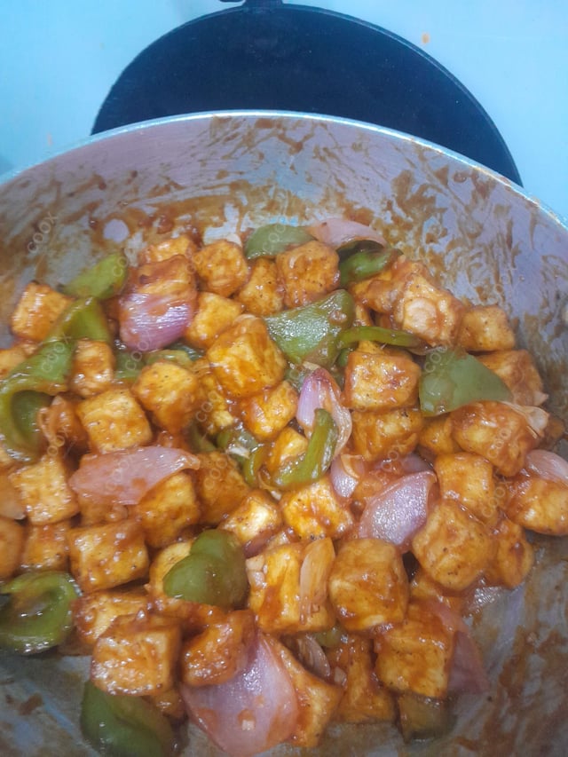 Delicious Chilli Paneer (Dry) prepared by COOX