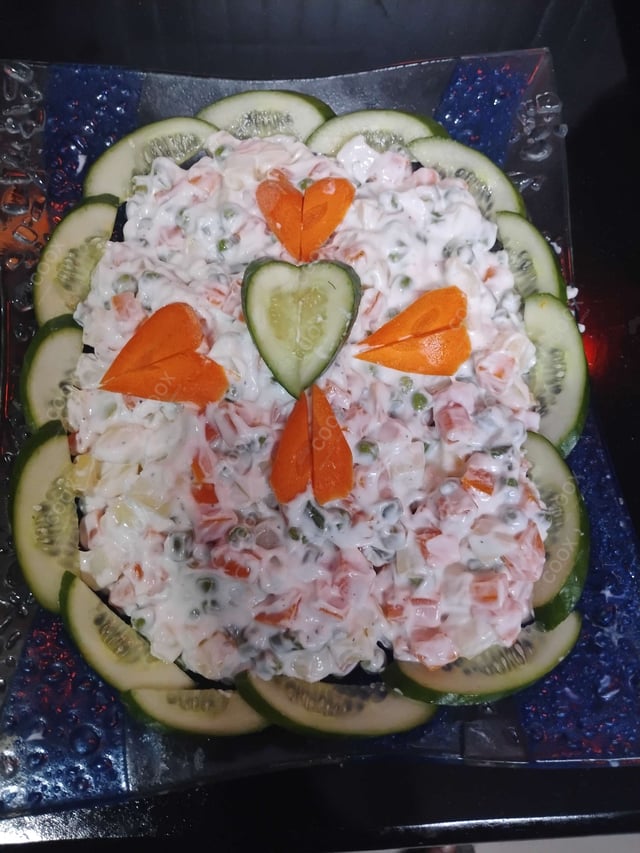 Tasty Russian Salad cooked by COOX chefs cooks during occasions parties events at home
