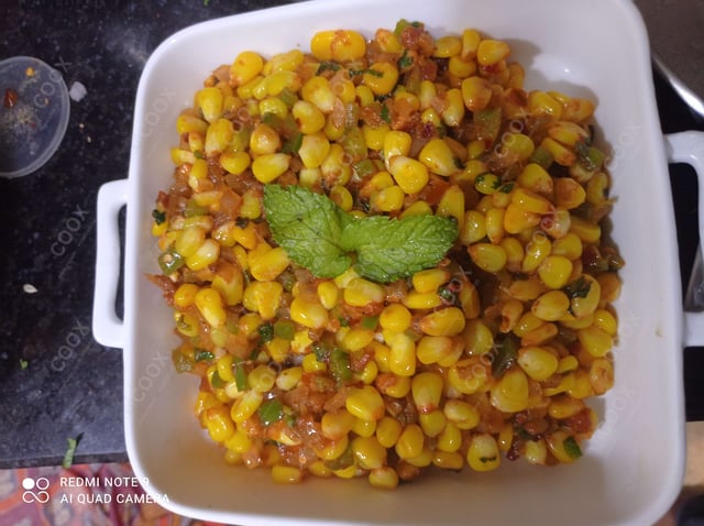 Tasty Corn Chaat cooked by COOX chefs cooks during occasions parties events at home