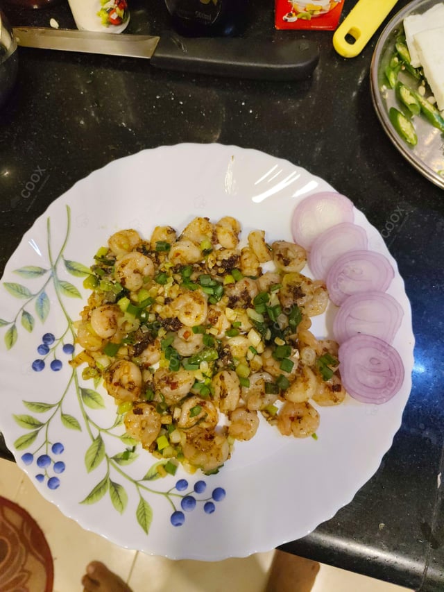 Delicious Red Chilli Prawns prepared by COOX