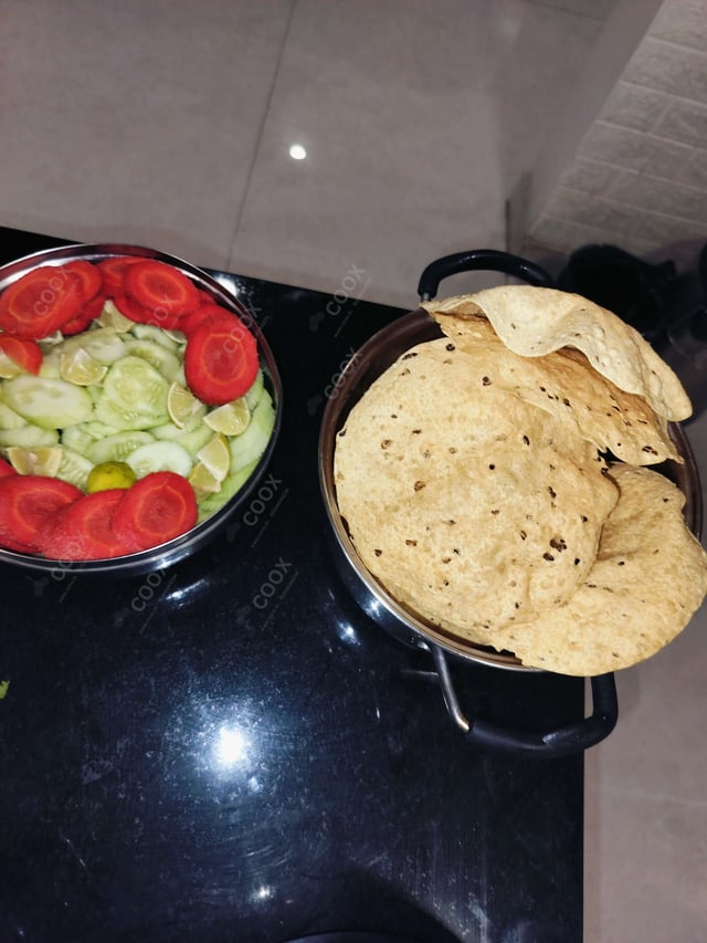 Delicious Salad, Papad prepared by COOX
