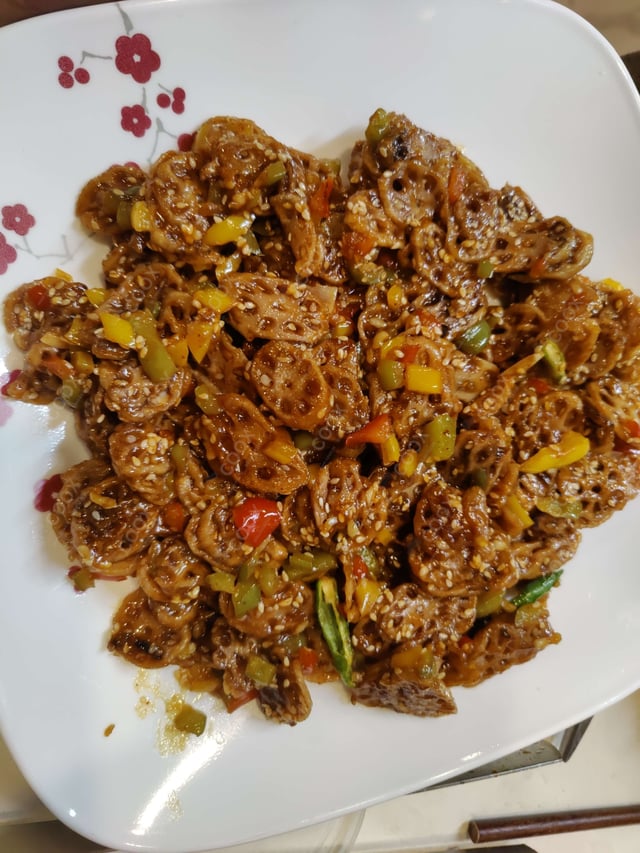 Delicious Chilli Lotus Stem prepared by COOX