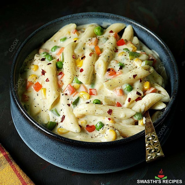 Delicious Pasta in White Sauce prepared by COOX