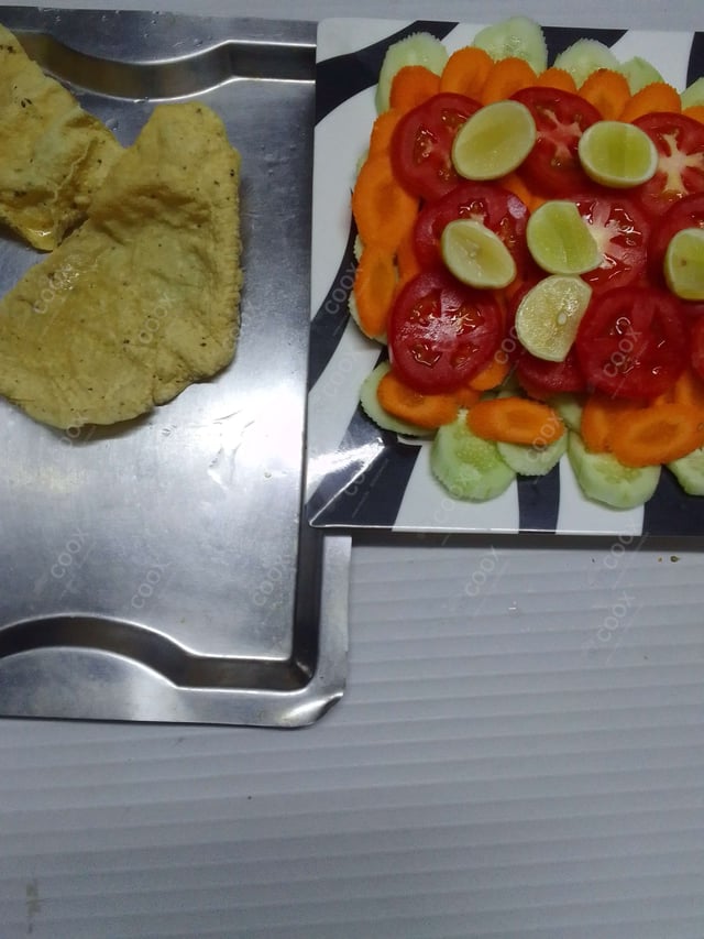 Delicious Salad, Papad prepared by COOX
