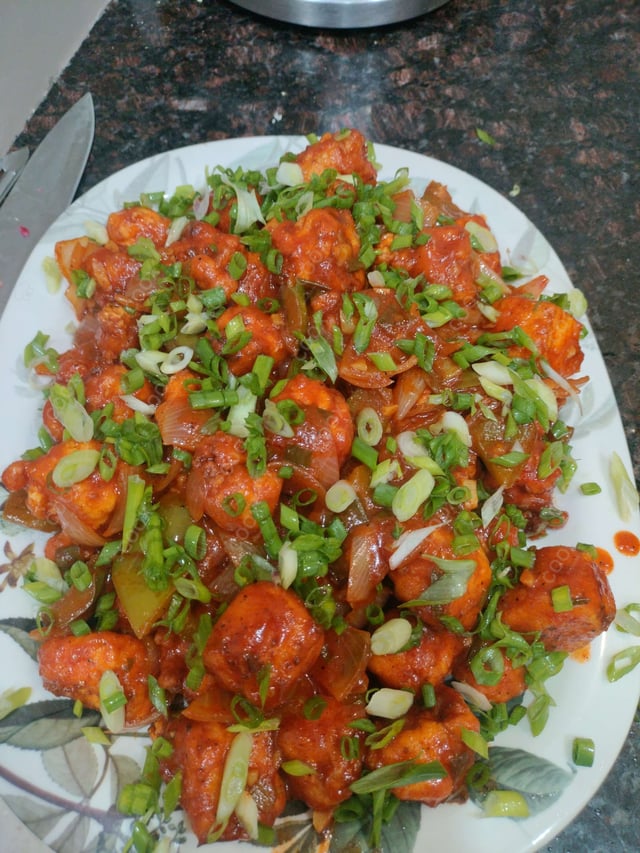 Delicious Chilli Paneer (Dry) prepared by COOX