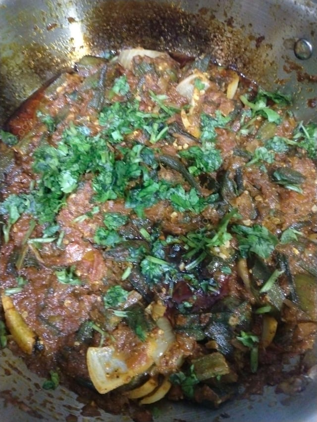 Delicious Bhindi do Pyaza prepared by COOX