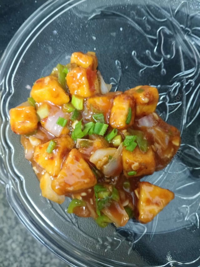 Delicious Chilli Paneer (Dry) prepared by COOX