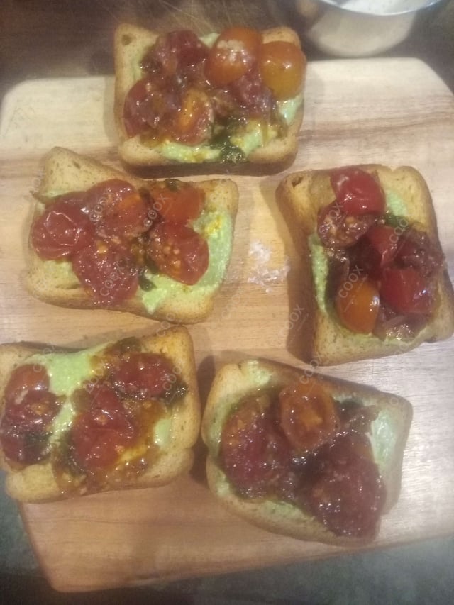Delicious Tomato Mushroom Bruschetta prepared by COOX