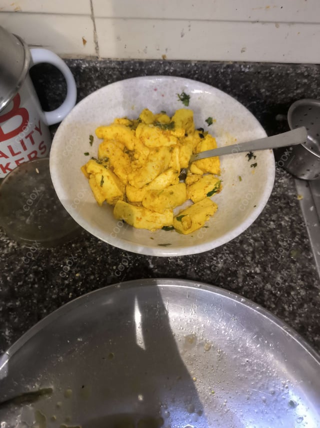 Delicious Threaded Paneer  prepared by COOX