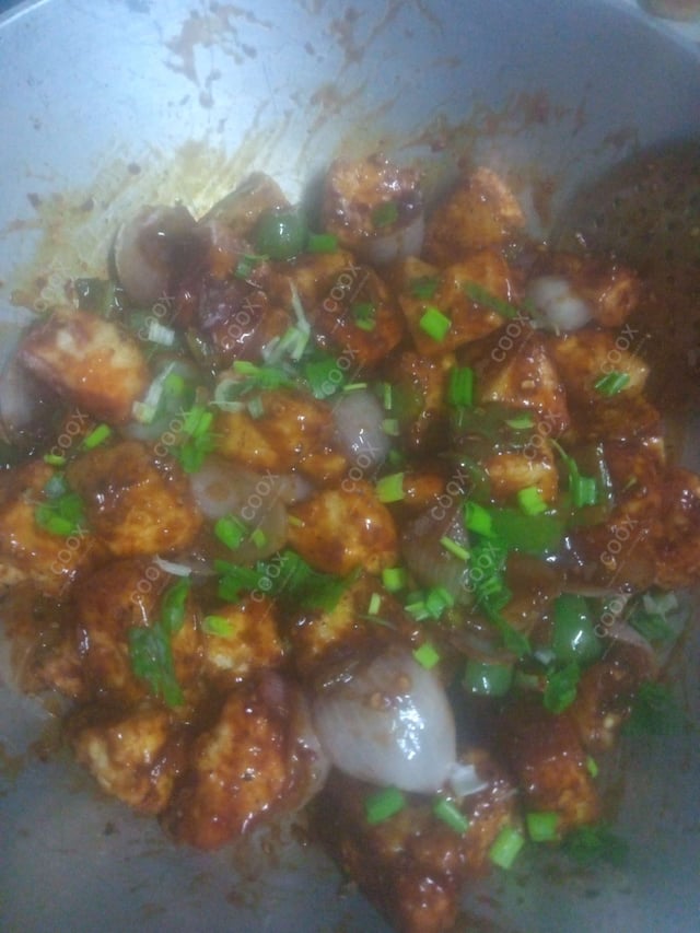 Delicious Chilli Paneer (Dry) prepared by COOX