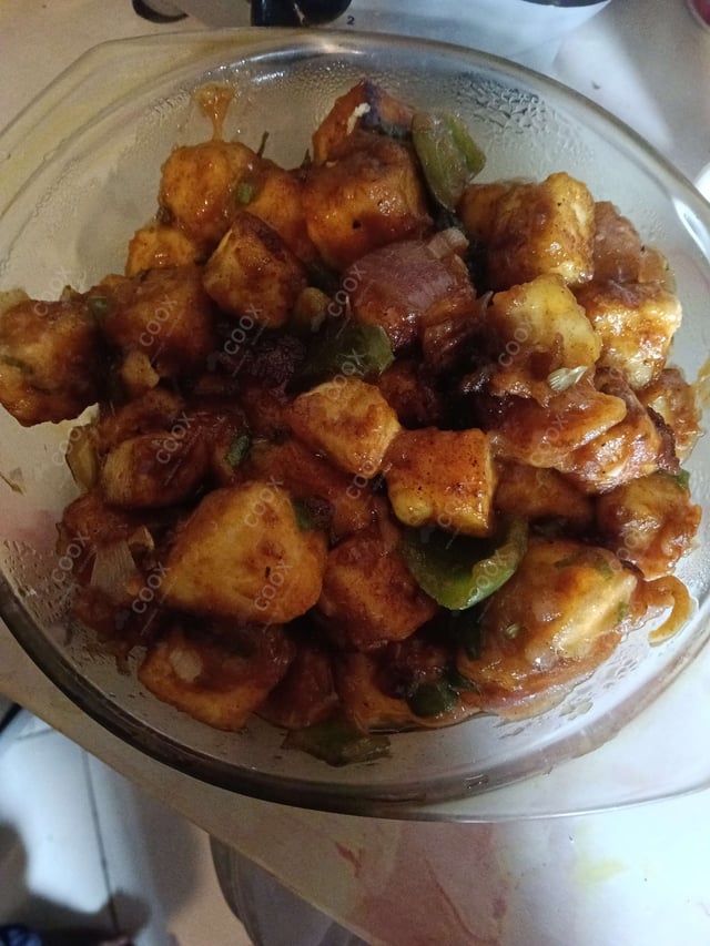 Delicious Chilli Paneer (Dry) prepared by COOX