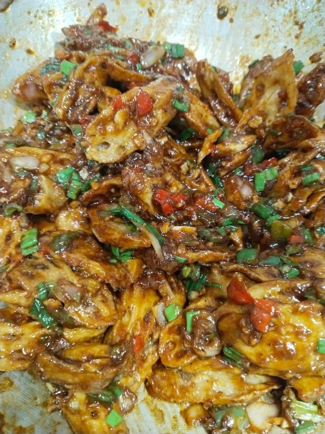 Delicious Chilli Lotus Stem prepared by COOX