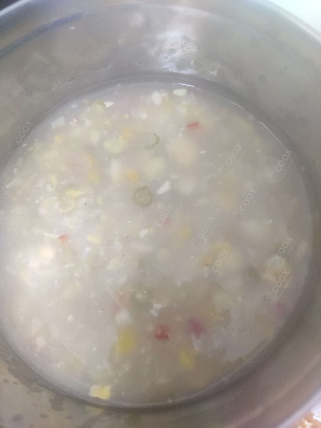 Delicious Chicken Sweet Corn Soup prepared by COOX