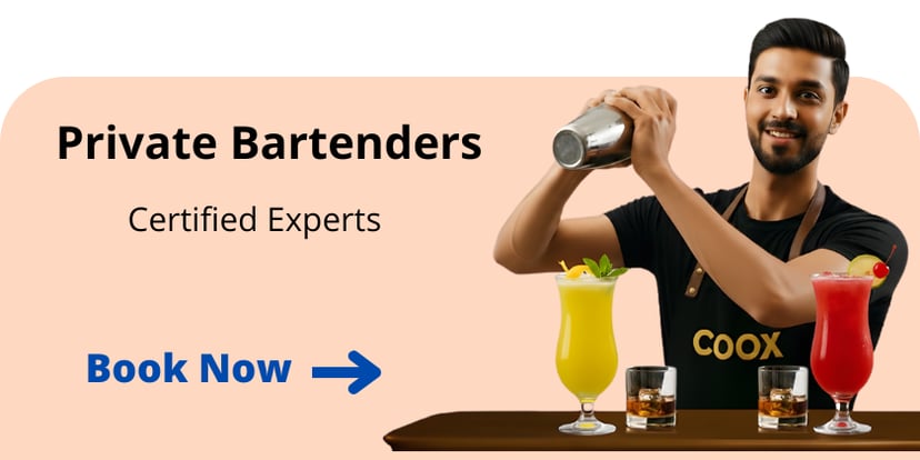 Book trained professional bartenders at home